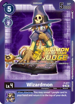 Wizardmon - P-077 (Judge Pack 4) (P-077) - Digimon Promotion Cards Foil