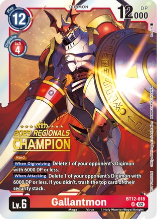 Gallantmon (2023 Regionals Champion) (BT12-018) - Across Time Foil
