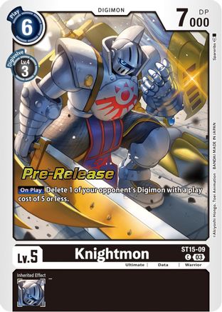 Knightmon (ST15-09) - Starter Deck 15: Dragon of Courage Pre-Release Cards Foil