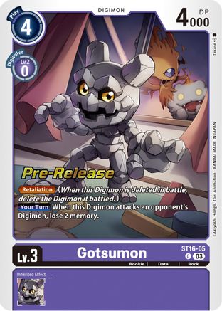 Gotsumon (ST16-05) - Starter Deck 16: Wolf of Friendship Pre-Release Cards Foil