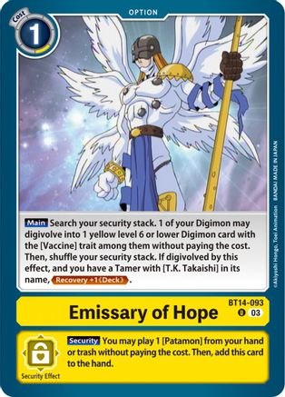 Emissary of Hope (BT14-093) - Blast Ace