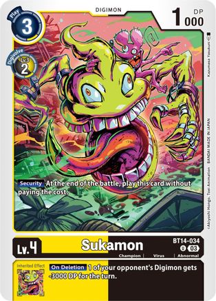 Sukamon (BT14-034) - Blast Ace
