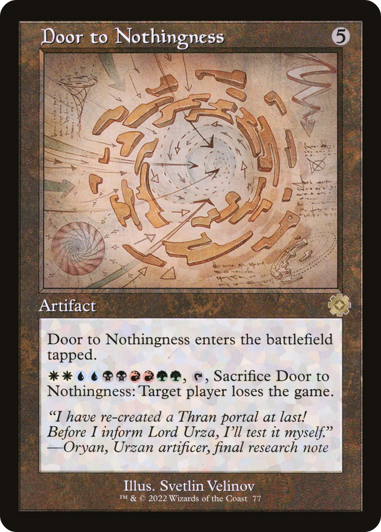 Door to Nothingness (Schematic) (BRR-077) - The Brothers' War Retro Artifacts