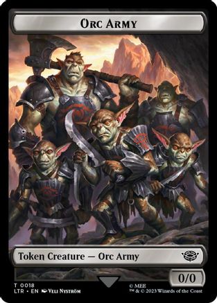 Orc Army (0018) // Food (0024) Double-Sided Token (Surge Foil) (LTR-18 // 24) - The Lord of the Rings: Tales of Middle-earth Foil
