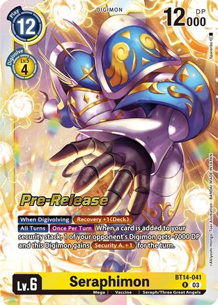 Seraphimon (BT14-041) - Blast Ace Pre-Release Cards Foil