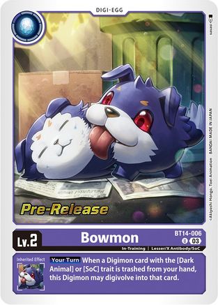 Bowmon (BT14-006) - Blast Ace Pre-Release Cards Foil
