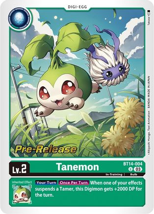 Tanemon (BT14-004) - Blast Ace Pre-Release Cards Foil