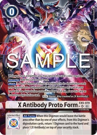 X Antibody Proto Form (Alternate Art) (EX5-070) - Animal Colosseum Foil