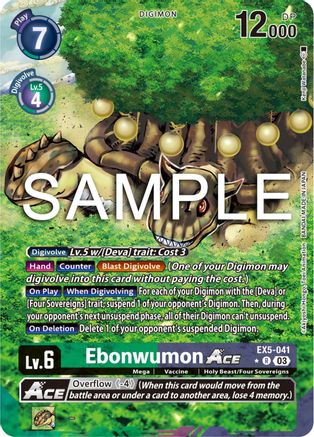 Ebonwumon ACE (Alternate Art) (EX5-041) - Animal Colosseum Foil