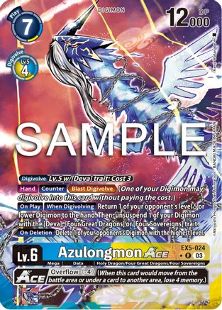 Azulongmon ACE (Alternate Art) (EX5-024) - Animal Colosseum Foil