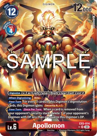 Apollomon (Alternate Art) (EX5-014) - Animal Colosseum Foil