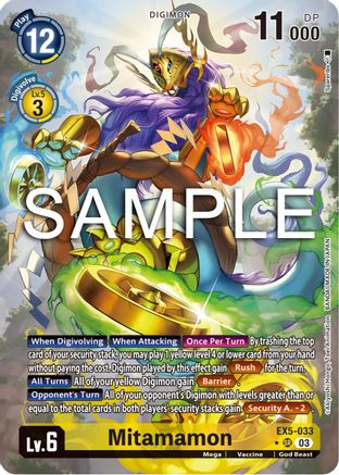 Mitamamon (Alternate Art) (EX5-033) - Animal Colosseum Foil