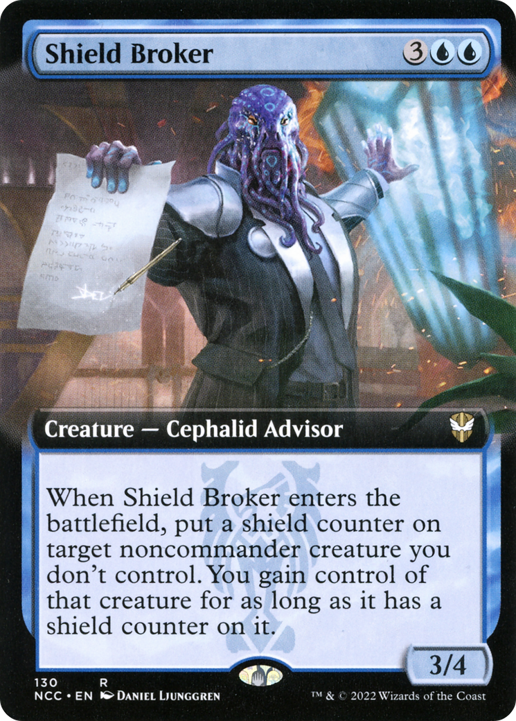 Shield Broker (Extended Art) (NCC-130) - New Capenna Commander: (Extended Art)