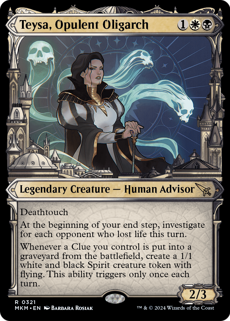 Teysa, Opulent Oligarch (Showcase) (0321) (MKM-321) - Murders at Karlov Manor: (Showcase)