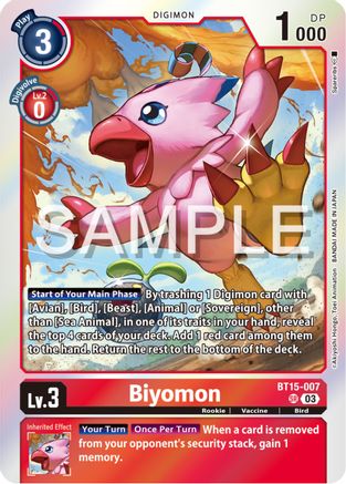 Biyomon (BT15-007) - Exceed Apocalypse Foil