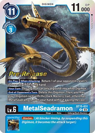 MetalSeadramon (BT15-031) - Exceed Apocalypse Pre-Release Cards Foil