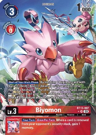 Biyomon (Alternate Art) (BT15-007) - Exceed Apocalypse Foil