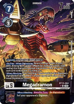 Megadramon (Alternate Art) (BT15-064) - Exceed Apocalypse Foil