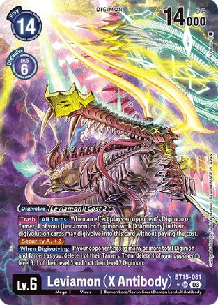 Leviamon (X Antibody) (Alternate Art) (BT15-081) - Exceed Apocalypse Foil