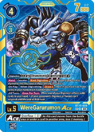 WereGarurumon ACE (Special Rare) (BT15-026) - Exceed Apocalypse Foil