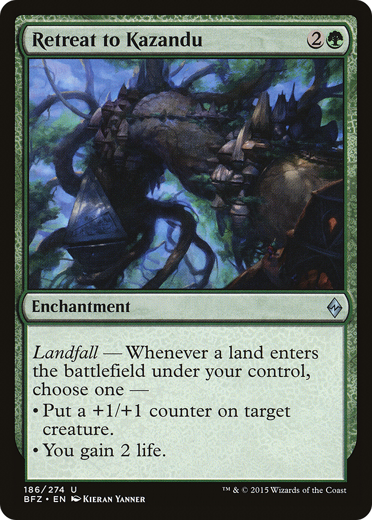 Retreat to Kazandu (BFZ-186) - Battle for Zendikar Foil