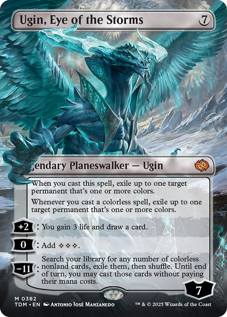 Ugin, Eye of the Storms (Borderless) (TDM-382) - Tarkir: Dragonstorm Foil