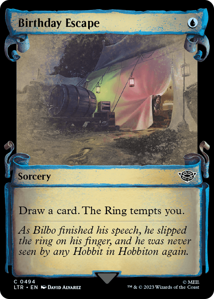 Birthday Escape (Showcase Scrolls) (LTR-494) - The Lord of the Rings: Tales of Middle-earth: (Showcase) Foil