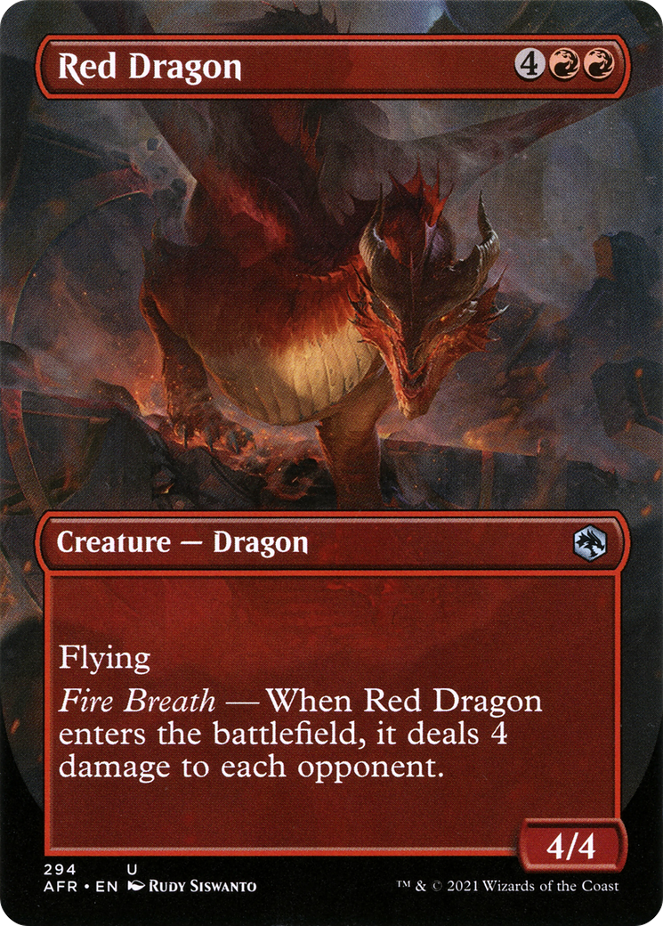 Red Dragon (Borderless) (AFR-294) - Adventures in the Forgotten Realms Foil