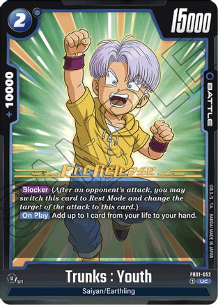 Trunks : Youth (FB01-052) - Awakened Pulse PreRelease Cards