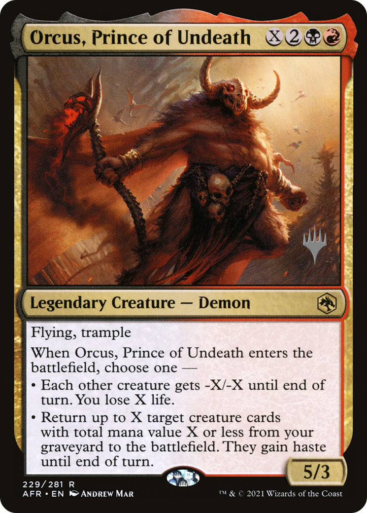 Orcus, Prince of Undeath (PPAFR-229) - Adventures in the Forgotten Realms Promos