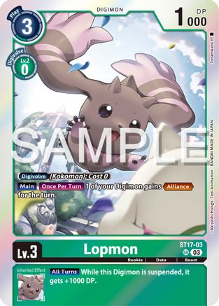 Lopmon (ST17-03) - Starter Deck 17: Double Typhoon Advanced Deck Set Foil