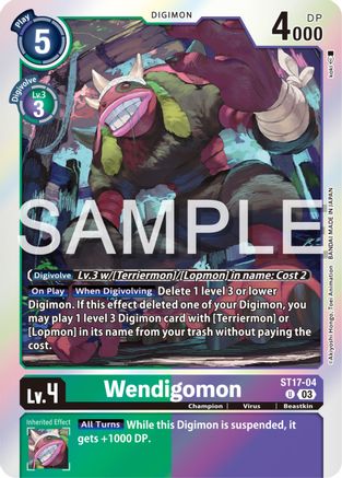 Wendigomon (ST17-04) - Starter Deck 17: Double Typhoon Advanced Deck Set Foil