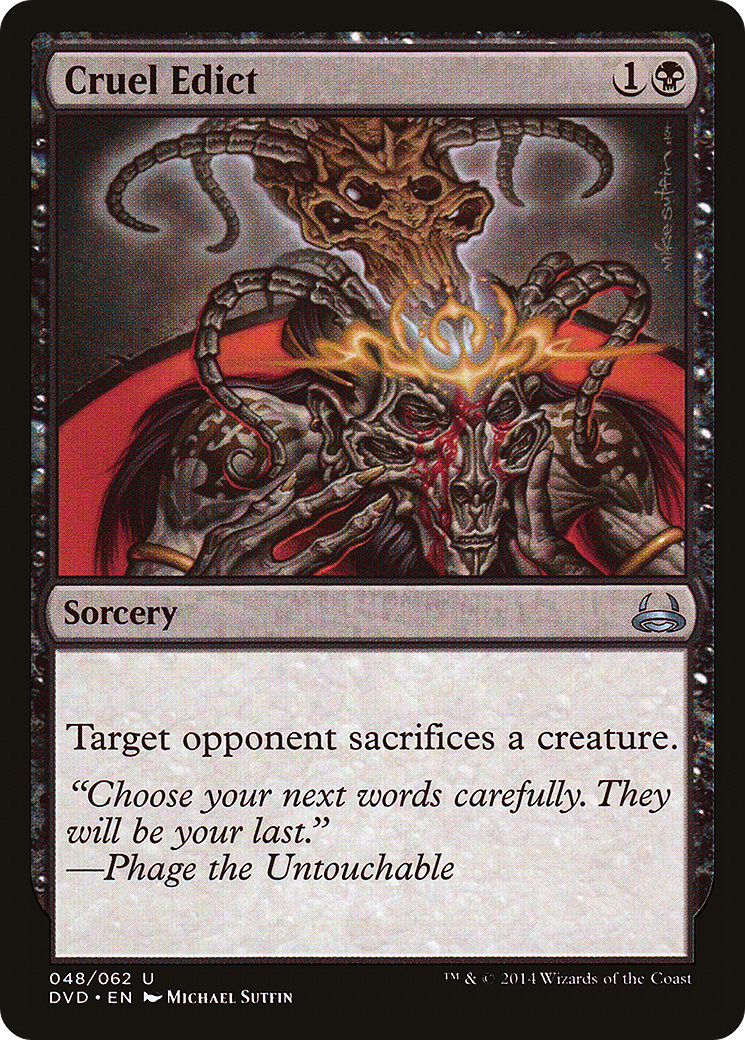 Cruel Edict (DD3-048) - Duel Decks Anthology: Divine vs. Demonic