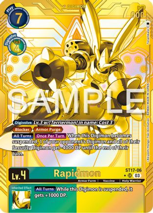 Rapidmon - ST17-06 (Gold) (ST17-06) - Starter Deck 17: Double Typhoon Advanced Deck Set Foil