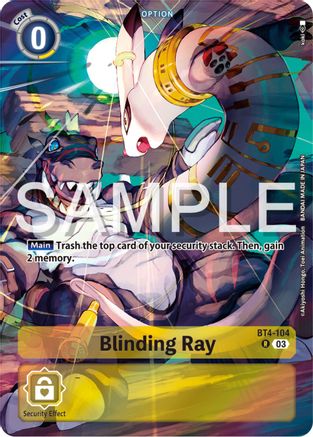 Blinding Ray (Bonus Pack) (BT4-104) - Starter Deck 17: Double Typhoon Advanced Deck Set Foil
