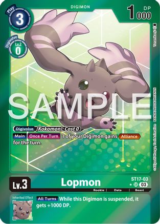 Lopmon (Advanced Deck Set Double Typhoon Secret Pack) (ST17-03) - Starter Deck 17: Double Typhoon Advanced Deck Set Foil