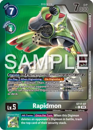 Rapidmon - ST17-07 (Advanced Deck Set Double Typhoon Secret Pack) (ST17-07) - Starter Deck 17: Double Typhoon Advanced Deck Set Foil