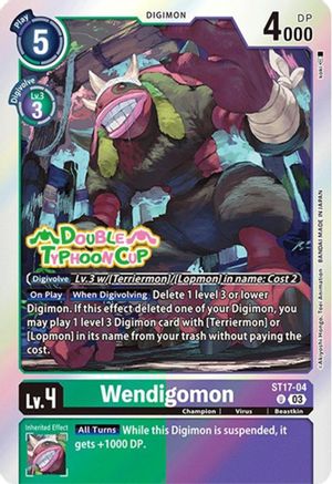 Wendigomon (ST17-04) - Starter Deck 17: Double Typhoon Advanced Deck Set Pre-Release Cards Foil