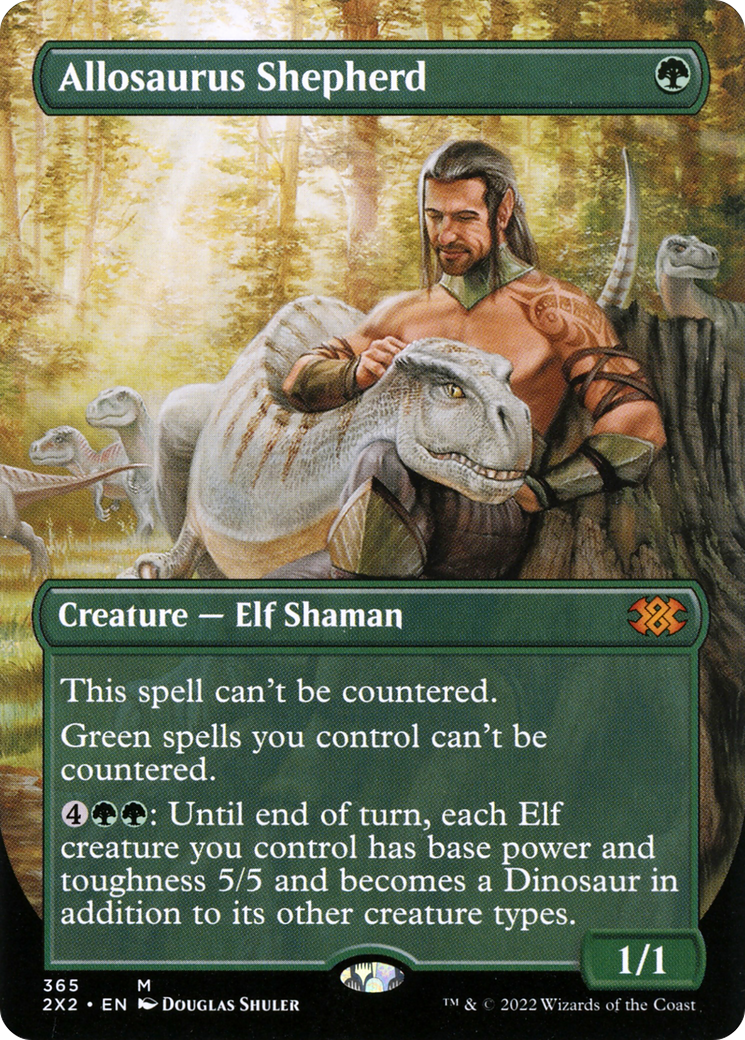 Allosaurus Shepherd (Borderless) (2X2-365) - Double Masters 2022 Foil