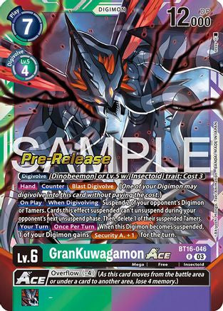 GranKuwagamon ACE (BT16-046) - Beginning Observer Pre-Release Cards Foil
