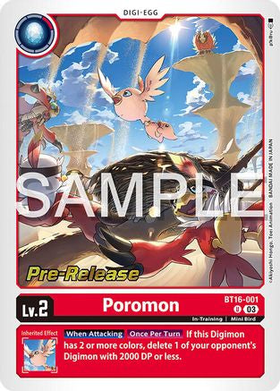 Poromon (BT16-001) - Beginning Observer Pre-Release Cards Foil