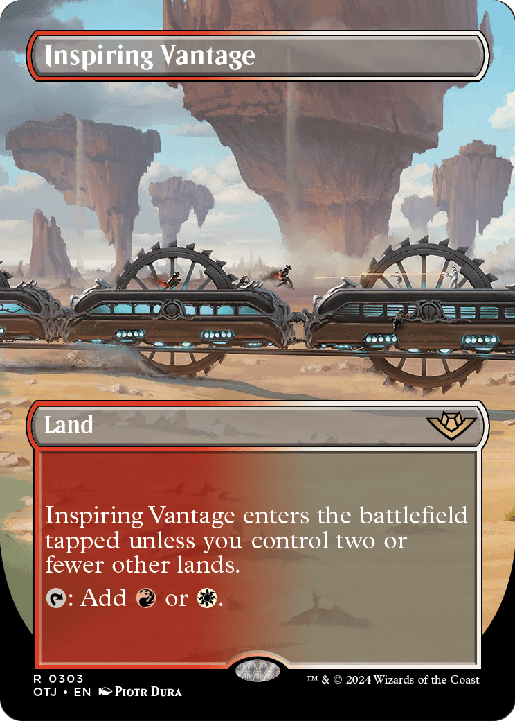 Inspiring Vantage (Borderless) (OTJ-303) - Outlaws of Thunder Junction Foil