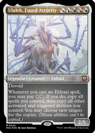 Ulalek, Fused Atrocity (Foil Etched) (M3C-024) - Modern Horizons 3 Commander Foil