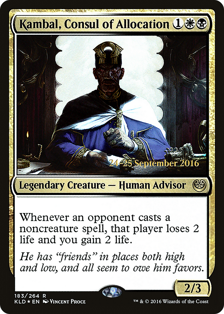 Kambal, Consul of Allocation (PRE-183S) - Kaladesh Promos Foil