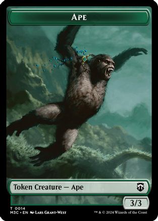 Ape // Plant Double-Sided Token (M3C-14 // 26) - Modern Horizons 3 Commander