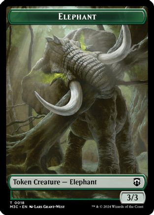 Elephant // Zombie Double-Sided Token (M3C-18 // 21) - Modern Horizons 3 Commander