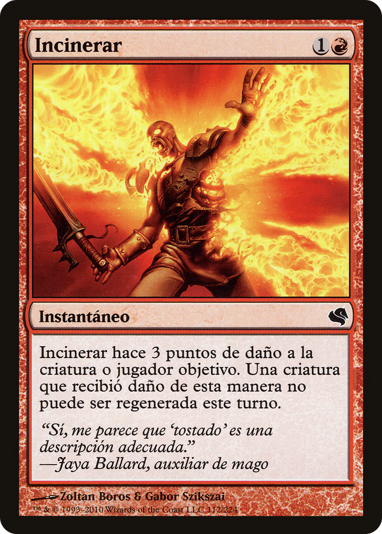 Incinerate (Spanish) - "Incinerar" (PS11-112) - Salvat 2011