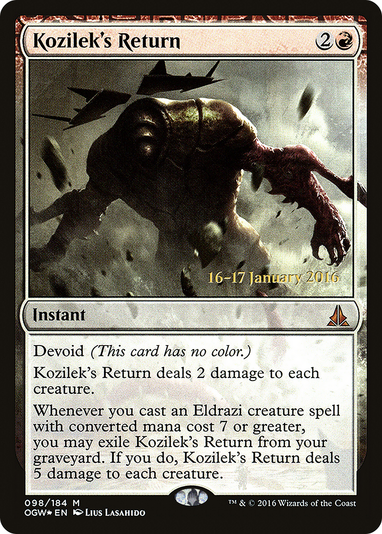 Kozilek's Return (PRE-98S) - Oath of the Gatewatch Promos: (devoid) Foil