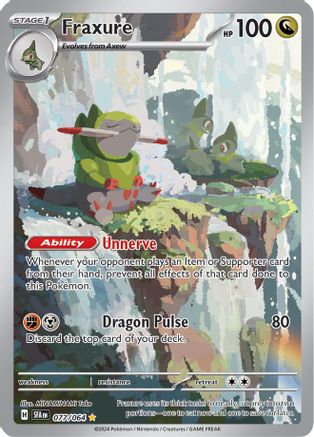 Fraxure 077/064  - Holofoil SV Shrouded Fable - Illustration Rare