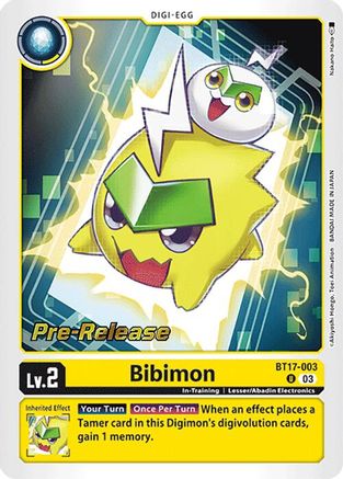Bibimon (BT17-003) - Secret Crisis Pre-Release Cards Foil